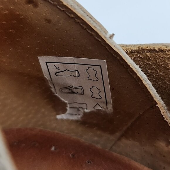 Maciejka Women's Leather Heeled Taupe Cream Floral Print Shoes Block Heel Sz 37 - Picture 10 of 16